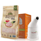 WBM LLC Natural Himalayan Pink Salt With Ceramic Salt Inhaler  1.7 Lb