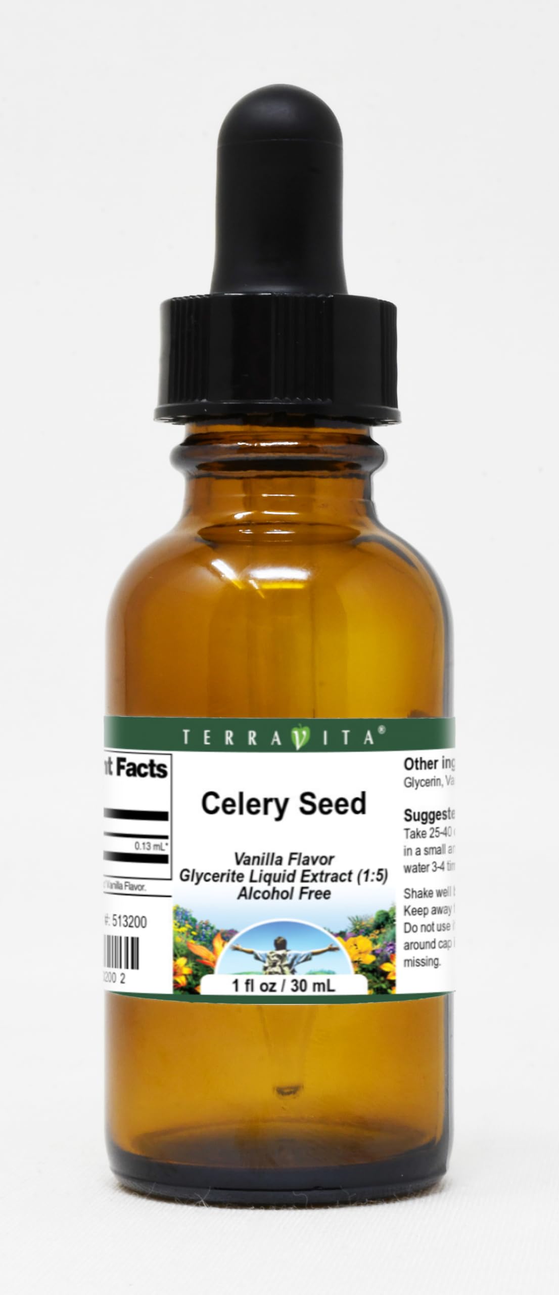 Celery Seed Glycerite Liquid Extract (1:5) - Vanilla Flavored (1 oz, ZIN: 513200) - 3 Pack