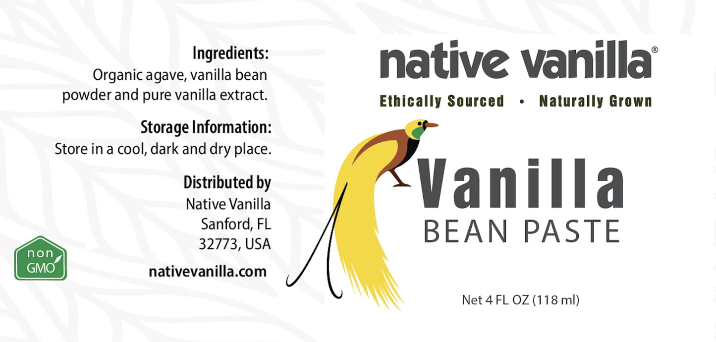 Native Vanilla Vanilla Bean Paste - All Natural, Vegan, Kosher - 4 oz (Pack of 2)