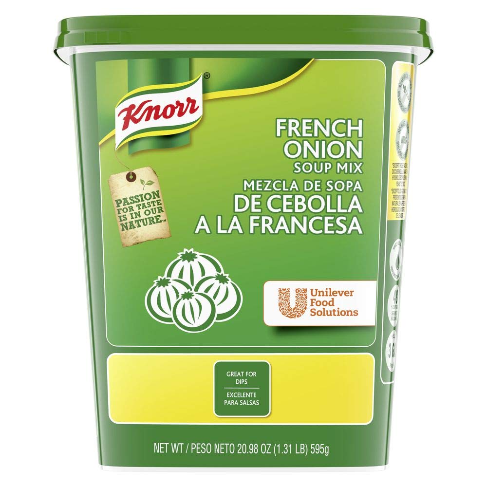 Knorr Professional French Onion Soup Mix Loaded with Real Onions and Beef Fat  Just Add Water  No Artificial Flavors  No added MSG  0g Trans Fat 1.31 Pound (Pack of 6)