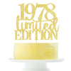 Limited EDITION 1978 cake topper 47th birthday happy birthday cake topper men and women cheer 47years old handmade Golden glitte