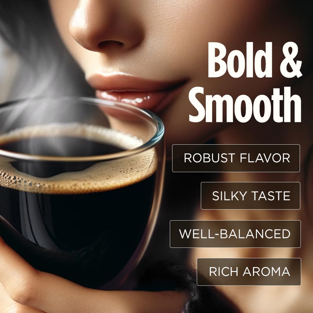 VitaCup Extra Shot Instant Coffee Packets, Bold Dark Roast with Vitamin B12, 24 Count