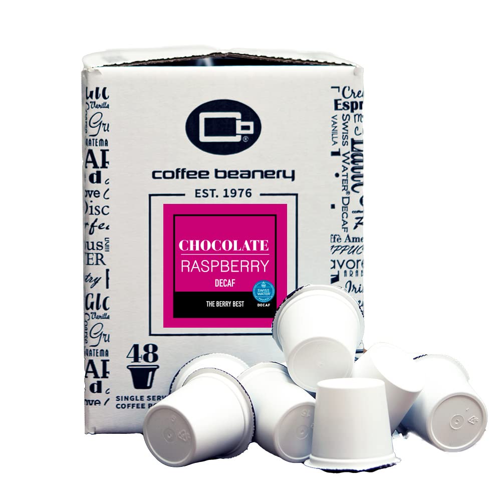 Decaf Chocolate Raspberry Single Serve Coffee Pods | 48ct | SWP Decaf Coffee | Gourmet Flavored Coffee