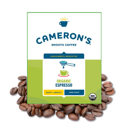 Camerons Coffee Roasted Whole Bean Coffee, Organic Espresso, 4 Pound
