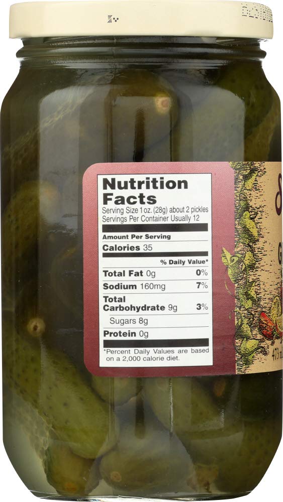 Sechlers Pickles Gherkins Sweet, 16 Oz