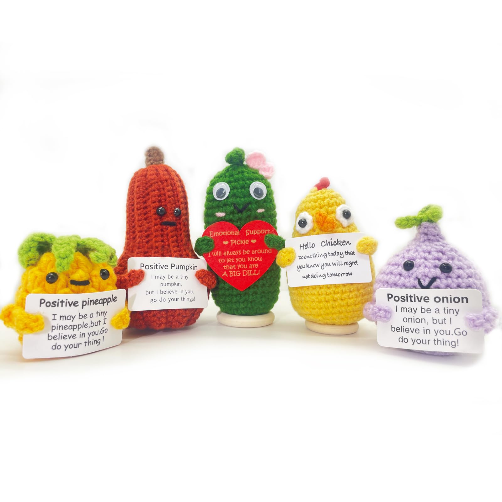 BIUBABIU Emotional Support Pickle, Handmade Emotional Support Pickled Cucumber Gift, Crochet Pickle, Emotional Support Dill Pick