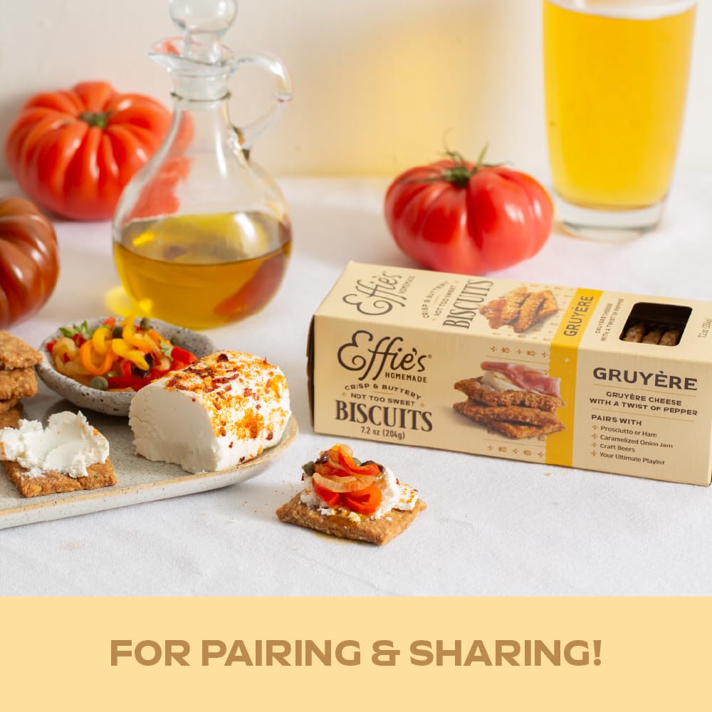 Effies Homemade Biscuits - Specialty Assortment - Oatcakes, Cocoa, Corn, Gruyre - 4 Pack