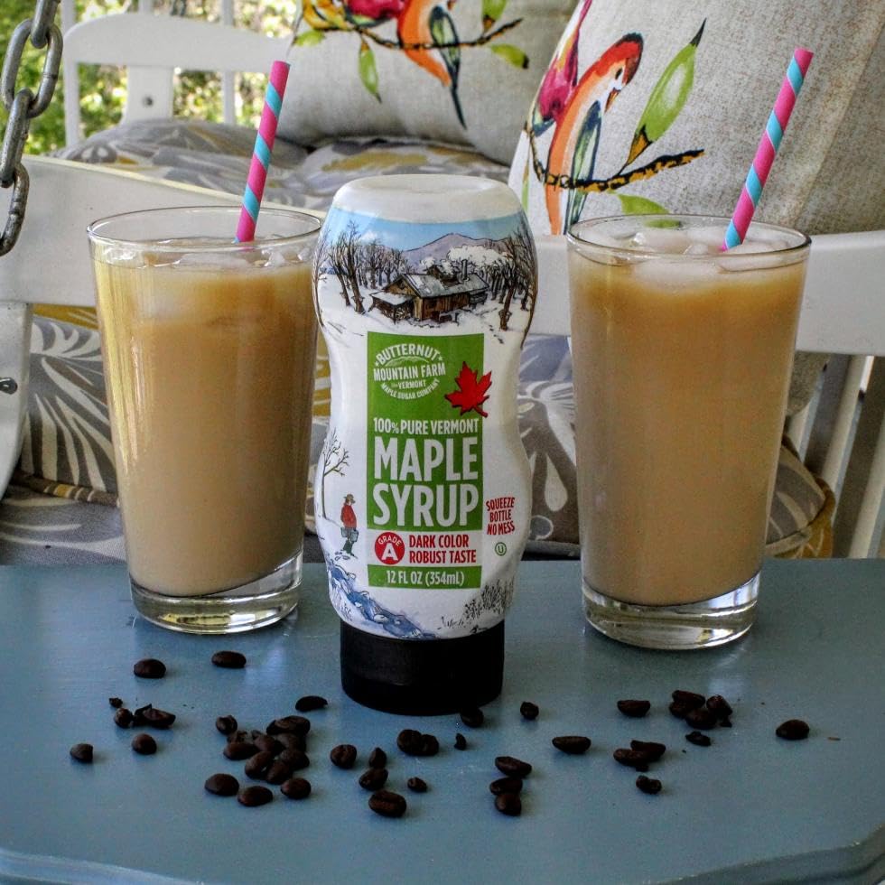 Butternut Mountain Farm Pure Maple Syrup From Vermont, Grade A (Prev. Grade B), Dark Color, Robust Taste, All Natural, Easy Sque