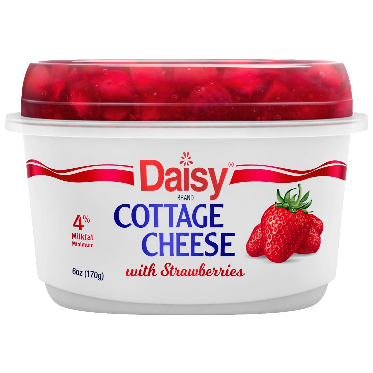 Daisy Brand Strawberry Single 4% Cottage Cheese, 6.0 Oz