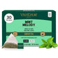VAHDAM Mint Green Tea Bags, Low Caffeine, Non-GMO, Gluten Free, 30 Count, Individually Wrapped Pyramid Bags