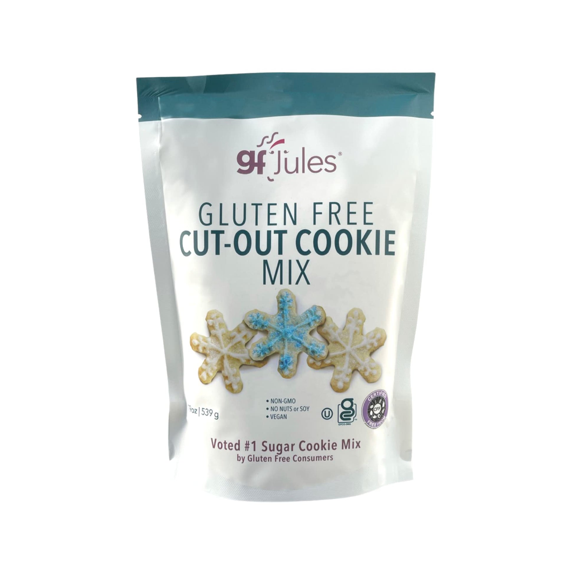 gfJules Certified Gluten Free Cut Out Cookie Baking Mix | No Grit, Non-GMO, Vegan | Certified Top 9 Allergen-Free & Kosher | Mak