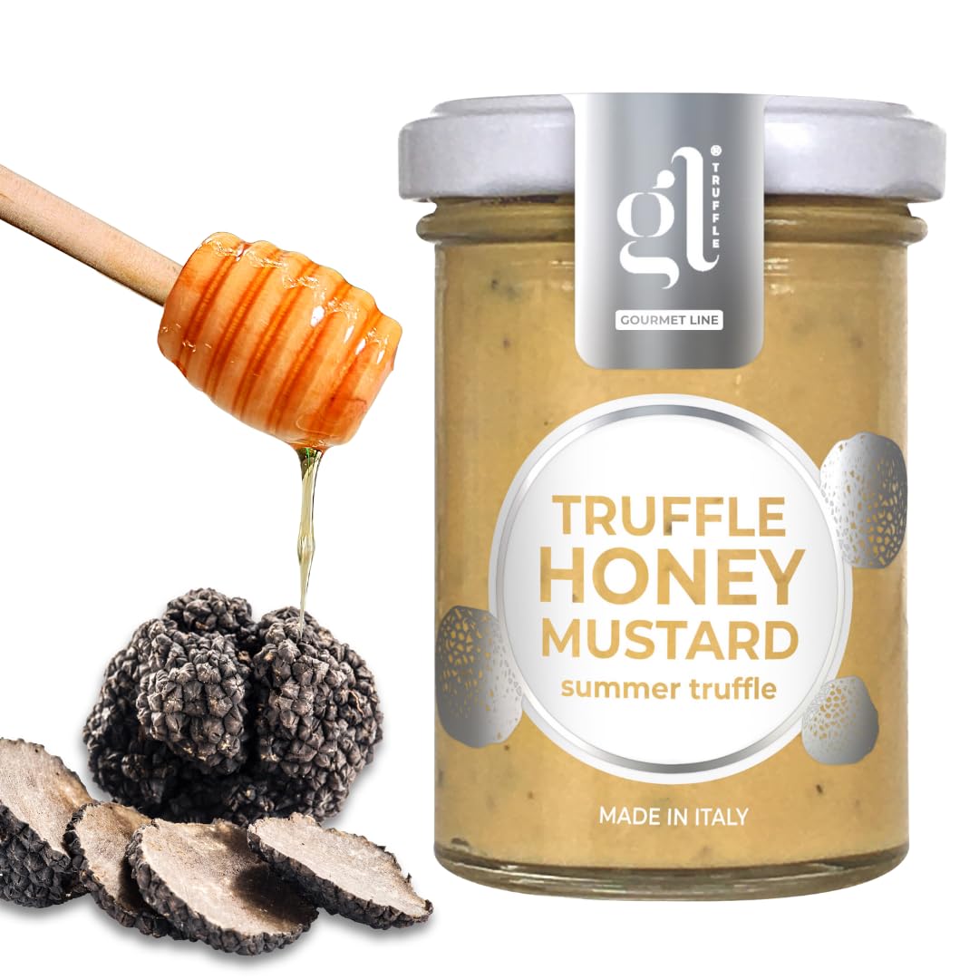 Truffle Honey Mustard, 100 Gr (3.52 Oz), Sweet And Savory Condiment, Spreadable, A Fusion Of Sweetness And Zest, Non Gmo, Produc