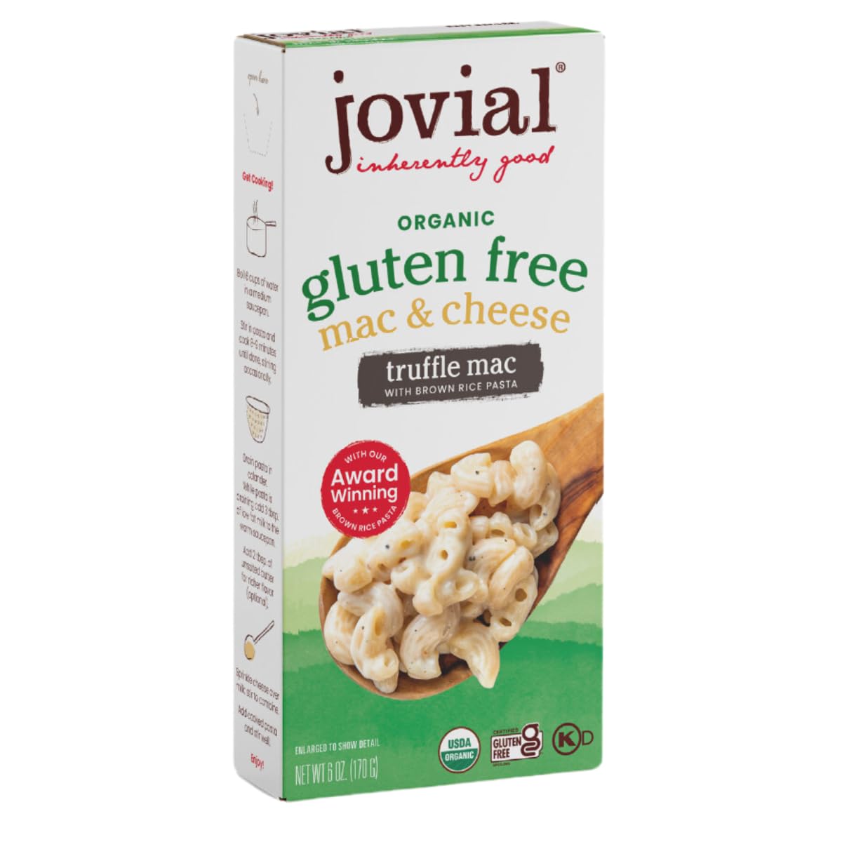 Jovial Organic Gluten Free Truffle Mac and Cheese - Whole Grain Pasta, Organic Pasta, Truffle Macaroni and Cheese, Gluten Free, 