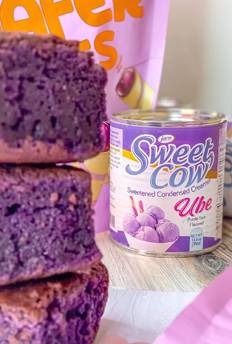 Ube Condensed Milk, 13.40 oz (Pack of 2) - Jans Sweet Cow Sweetened Condensed Creamer