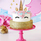 Yashell Topper, Reusable Gold Horn,Ears And Eyelashes Cake Value Set For Unicorn Party Decoration For Baby Shower,Weddin