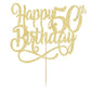 Gold Glitter Happy 50Th Birthday Cake Topper,Cheers To 50 Years,Happy 50Th Birthday Cake Topper,50Th Anniversary Cake Topper, Me