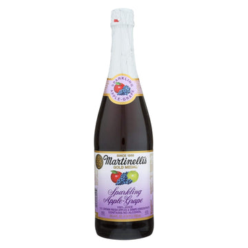 Martinelli's Sparkling Apple Grape Juice - 25.4 Ounce - 12 per case.