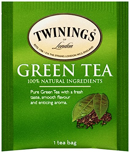 Twinings Pure Green Tea, Individually Wrapped Bags, 25 Count Pack Of 6, Smooth Flavour, Enticing Aroma, Caffeinated