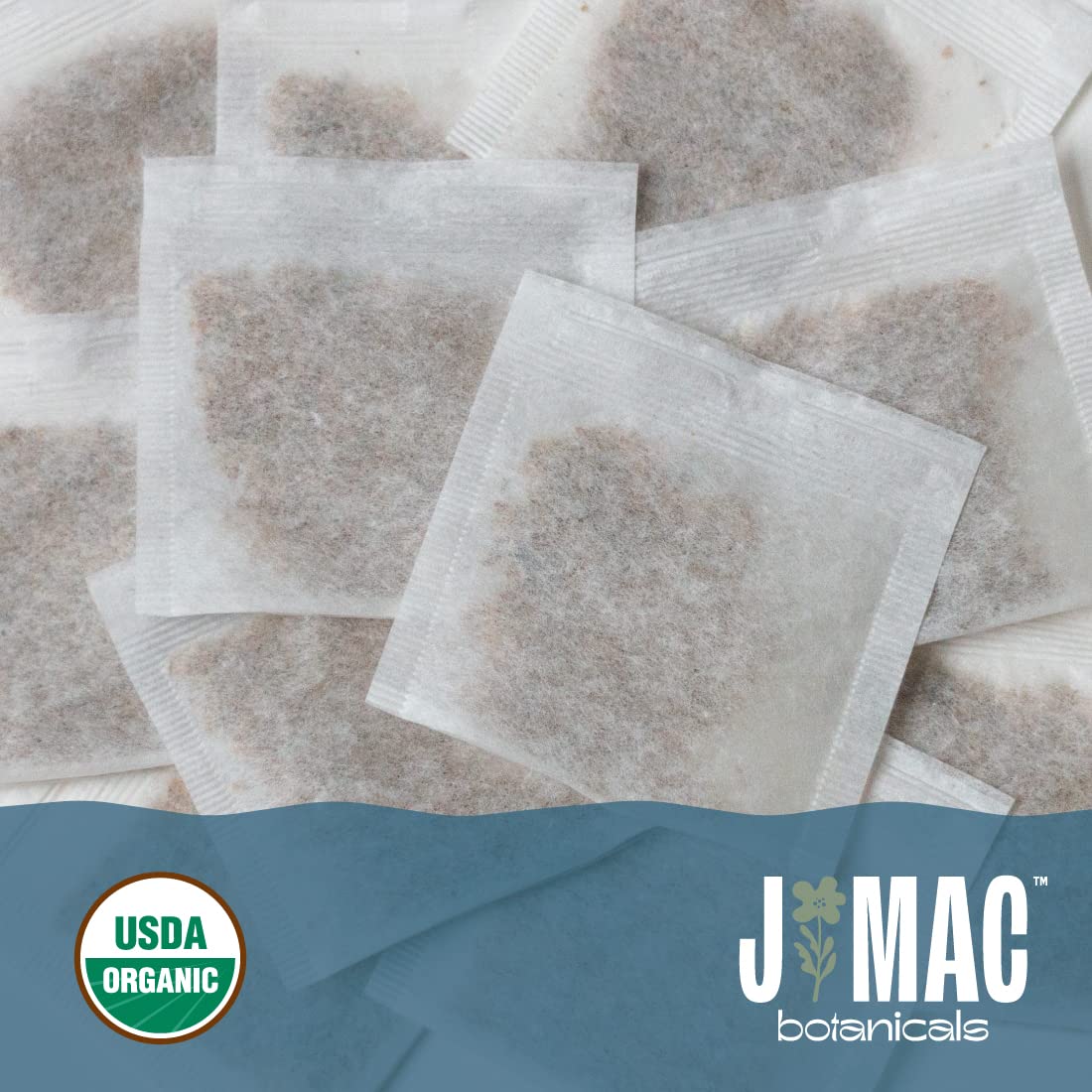 J Mac Botanicals Organic Parsley Leaf Tea Bags, 50 Count, Certified Organic, Made in the USA, Herbal Tea for Wellness