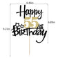 Kaoenla Black Gold Glitter Happy 55Th Birthday Cake Topper - Hello 55/Cheers 55,Happy Fifty-Five Birthday Anniversary,55 Years O
