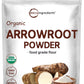 Organic Arrowroot Powder (Flour), 5Lb (80Oz) | Premium Source From Arrowroot Plants | Unflavored Thickening Agent For Cooking & Baking | Substitute For Cornstarch Or Wheat | Non-Gmo, Gluten Free