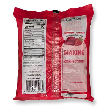Coastal Bay Strawberry Hard Candy | 12 Oz | Approx. 48 Pieces of Sweet Strawberry Treats | Perfect for Sharing and Gifting