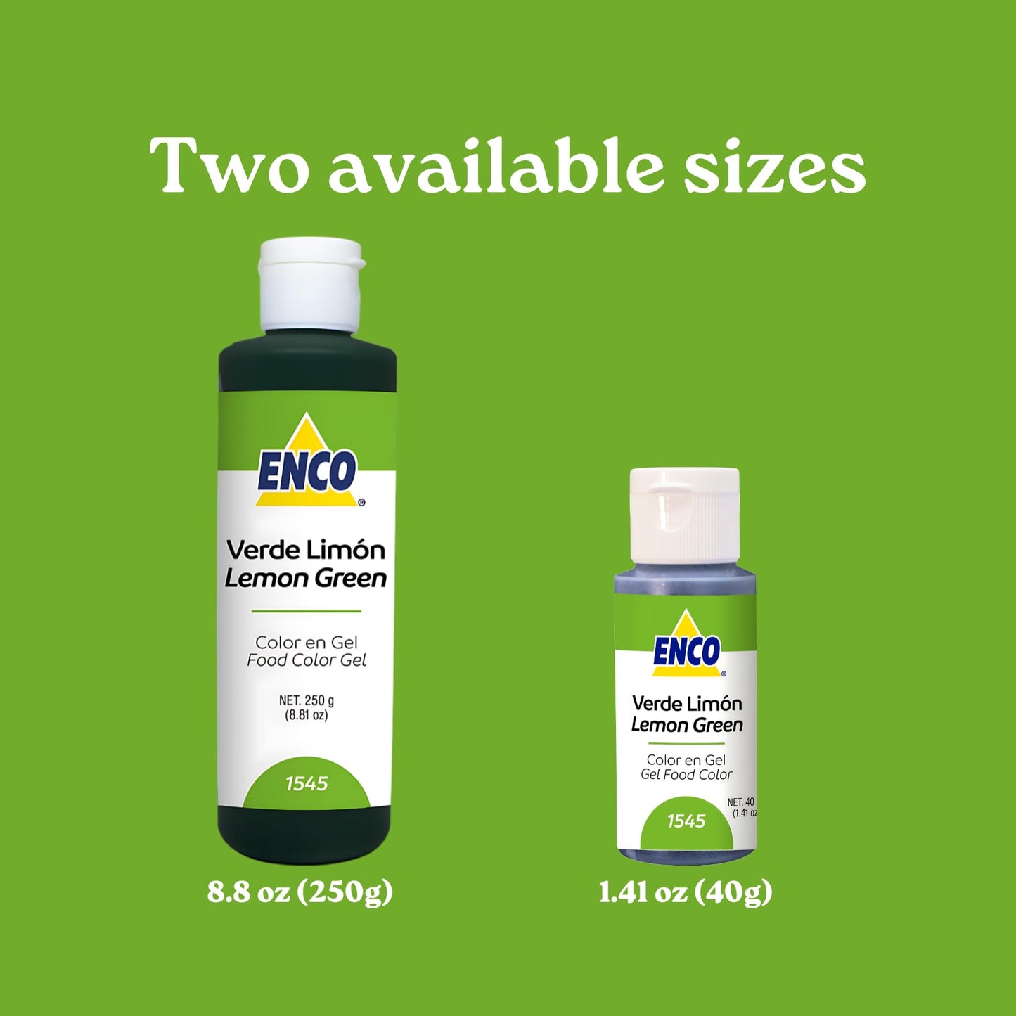 Enco Food Coloring Gel Lemon Green 1.41 Oz (40G) Concentrated, Vegan