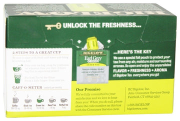 Bigelow Tea Green Tea - Earl Grey - Case Of 6 - 20 Bag