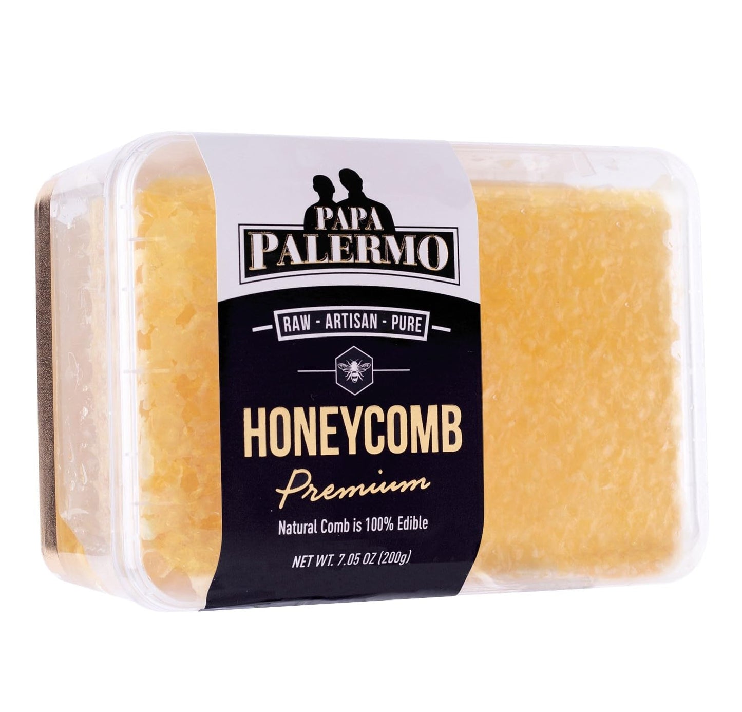 Palermo Gourmet Raw Honeycomb, 100% Edible, All-Natural, 4-Pack, 7 oz Each, No Additives, No Preservatives