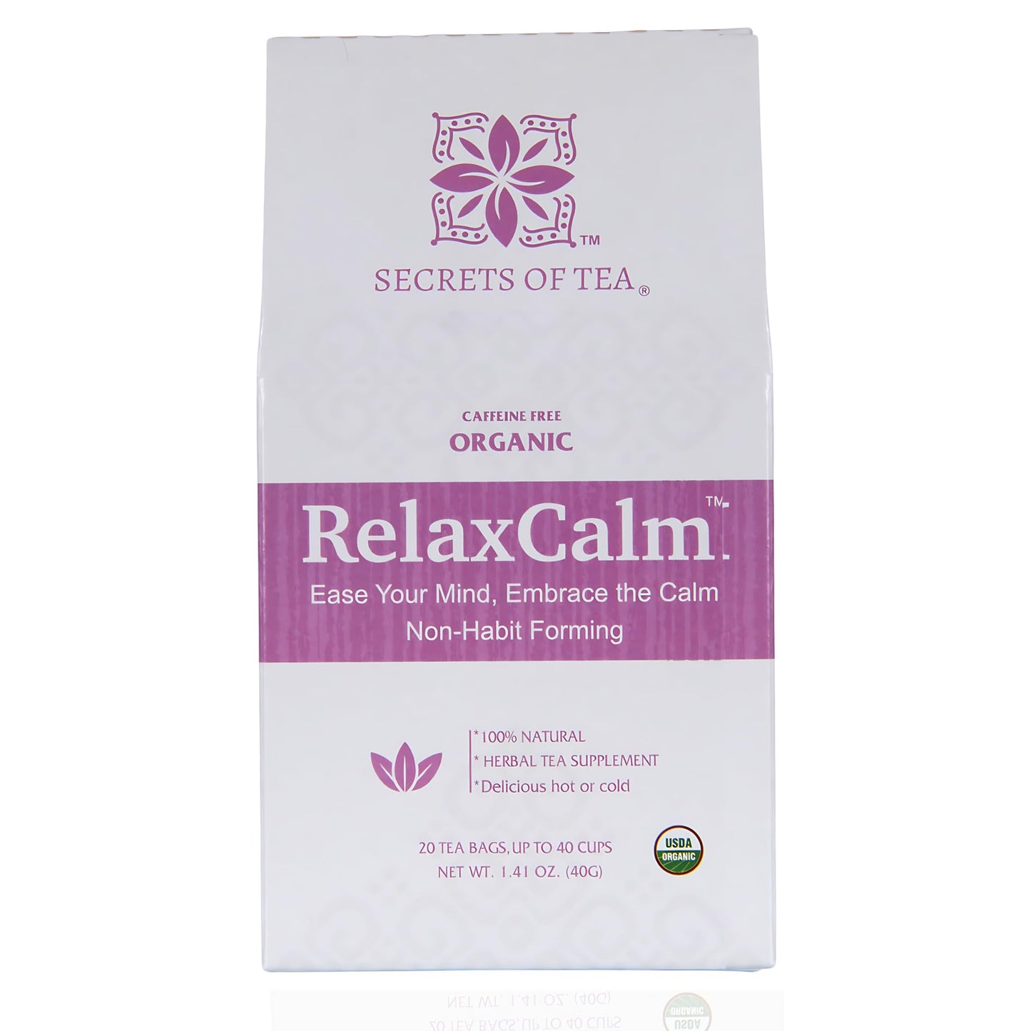 Secrets Of Tea Relaxing Mama Tea - Natural Usda Organic Energy Blend Free - Safe For Maternity Use And Breastfeeding - Up To 40 Servings - 20 Count(1 Pack)