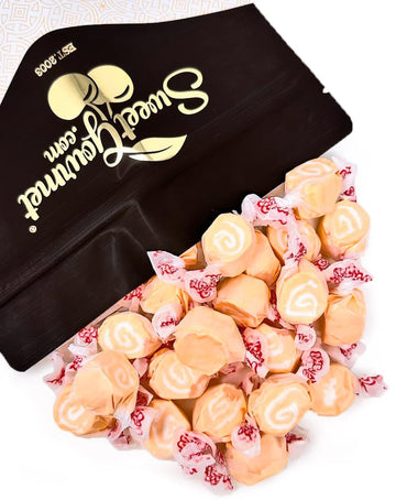 SweetGourmet Orange Cream Salt Water Taffy Bulk Candy | 1 Pound