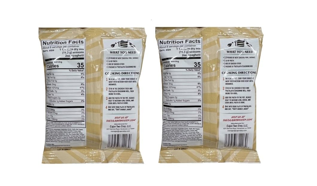 Cajun Two Step - Stalekracker - Pastalaya Seasoning Mix 3.2 Oz - Pack Of 2