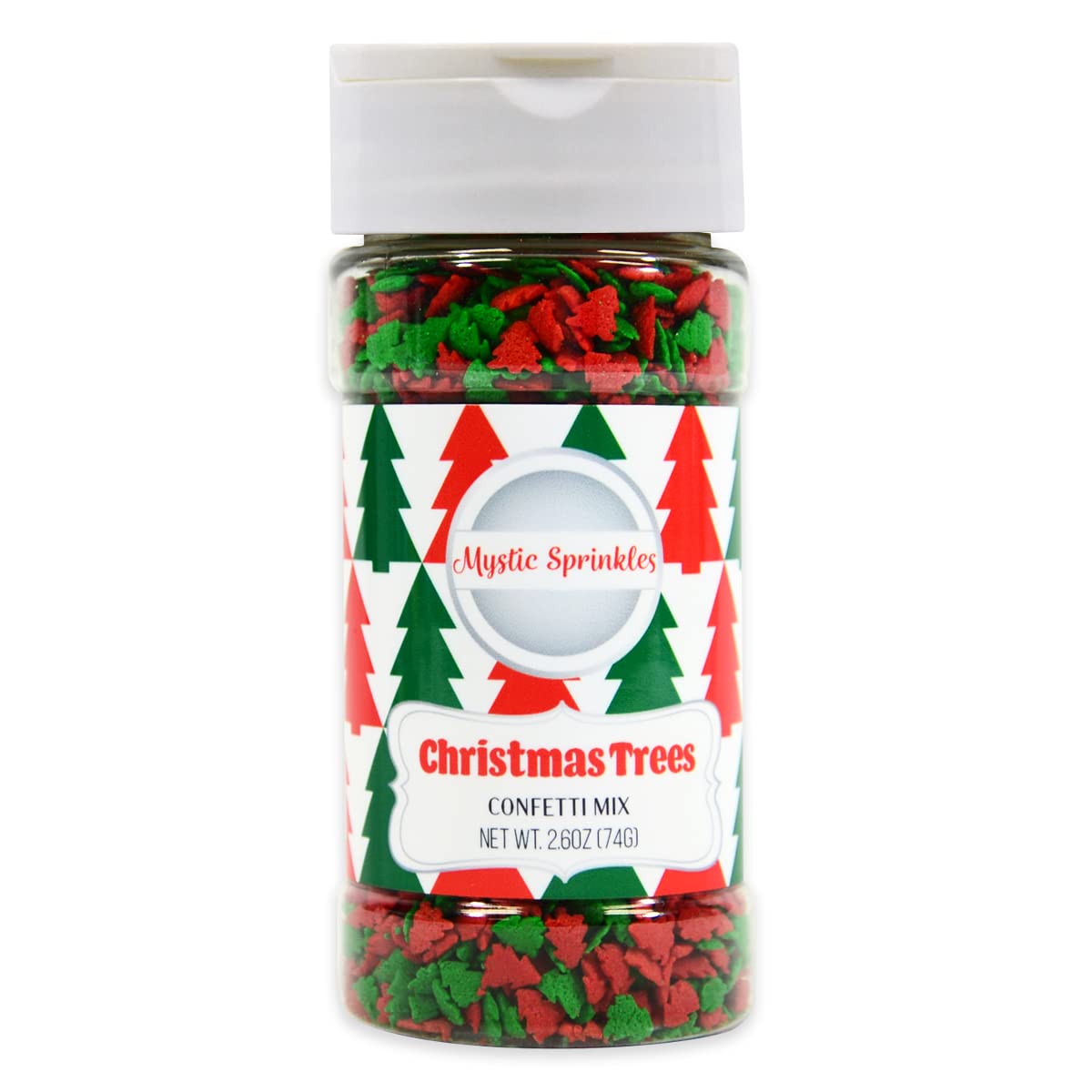 Mystic Sprinkles Christmas Holiday Confetti Sprinkle Mixes (Christmas Trees 2.6Oz)