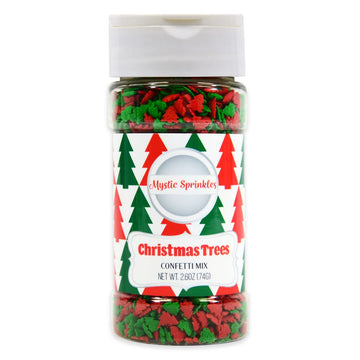 Mystic Sprinkles Christmas Holiday Confetti Sprinkle Mixes (Christmas Trees 2.6Oz)