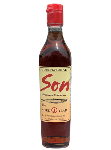 Generic Premium Vietnamese Fish Sauce, 17 fl oz Bottle, 100% Pure Natural, Gluten Free, No MSG, Available as Single or Double Pack