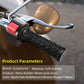 Motorcycle Grips Non Slip Rubber Bar End Thruster Grip 78 22Mm 24Mm Motorcycle Comfort Hand Handlebar Grip Thruster Grip (Black)