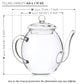 Creano 4004 Abloom Black Tea And Teapot Gift Set