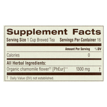 Traditional Medicinals - Organic Chamomile, 16 bag