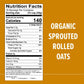 One Degree Organic Foods Sprouted Rolled Oats, Usda Organic, Non-Gmo Gluten Free Oatmeal, 24 Oz., 4 Pack