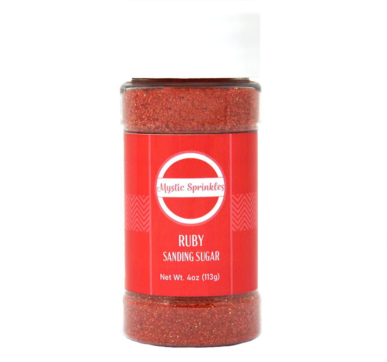 Mystic Sprinkles Sanding Sugar 4Oz Bottles (Ruby - Red Sanding Sugar 4Oz)