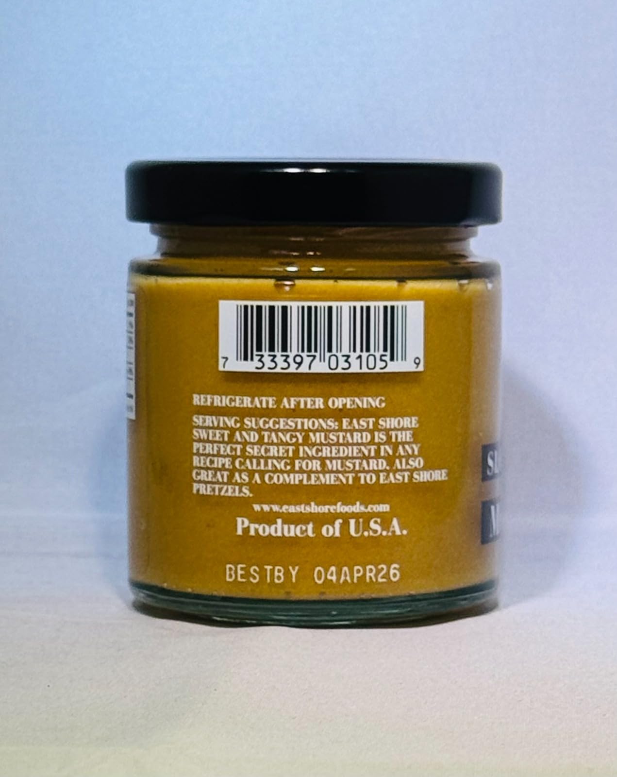 East Shore Sweet & Tangy Mustard - Gourmet Dipping Mustard For Pretzels, Sandwiches & Glazes, 5 Oz Jar