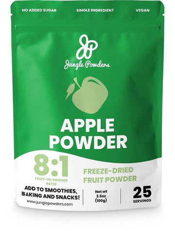 Jungle Powders Freeze Dried Apple Powder 3.5 Ounce Bag for Baking Apple Pectin Powder Unsweetened Whole Apple Extract Fruit Peel