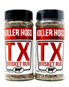 Killer Hogs BBQ TX Brisket Rub Pack of 2 Bottles | Championship BBQ and Grill Seasoning for Texas Brisket | Great on Brisket, Ri
