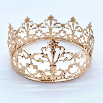 Vintage Princess Crown Cake Topper Decoration For Boys And Girls, Cake Decorations For Weddings Rose Gold