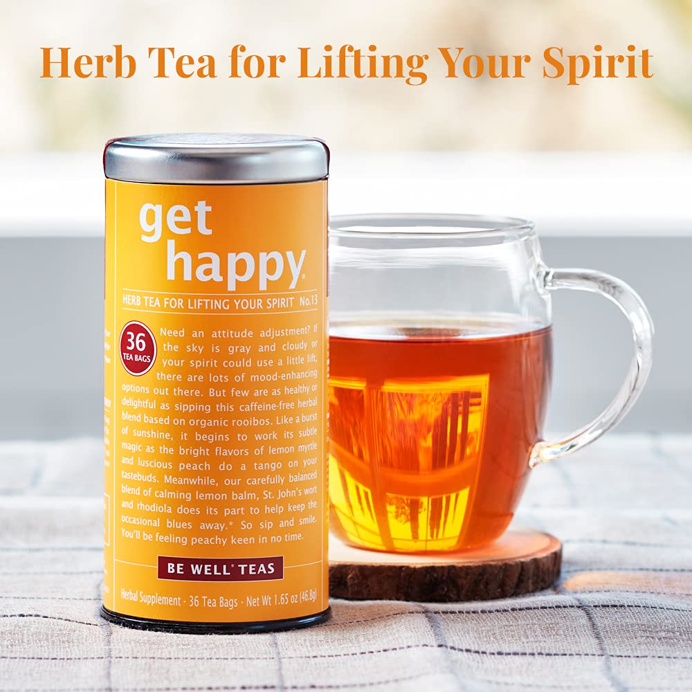 The Republic of Tea Get Happy Lifting Your Spirits Tea, No Caffeine, 36 Count, Model 742676408451