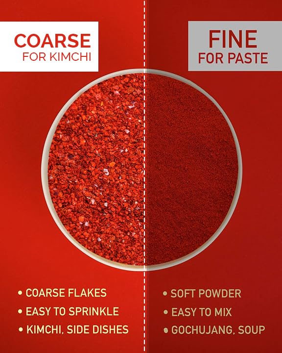 NONGSHIM TAEKYUNG Korean Chili Powder, Gochugaru Chili Flakes. Kimchi Powder (Flake, 1lb) - 100% Red Pepper Flakes for Korean &