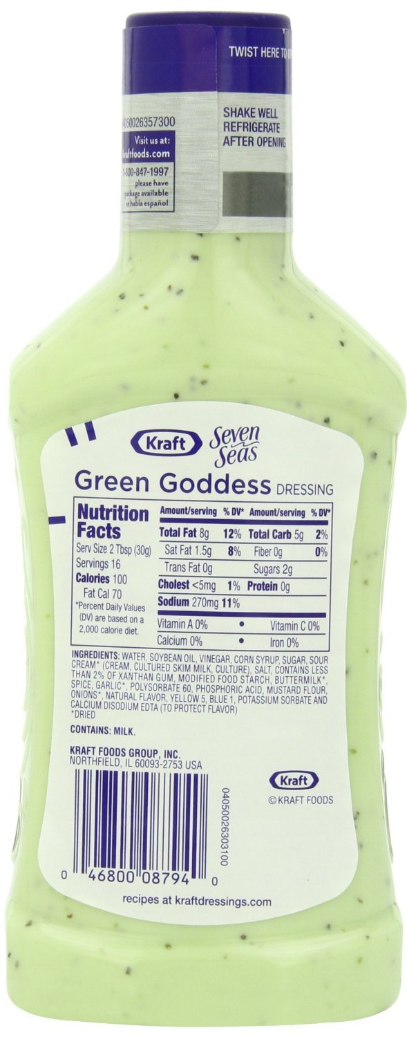 Kraft Seven Seas Green Goddess, 16 Oz (Pack Of 3)