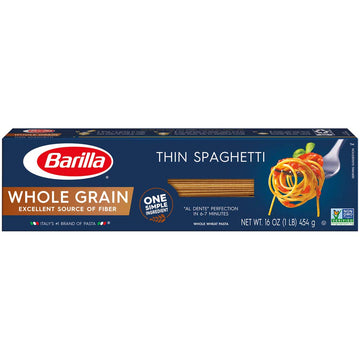 Whole Grain Pasta, Thin Spaghetti, 16oz,(Pack of 4)