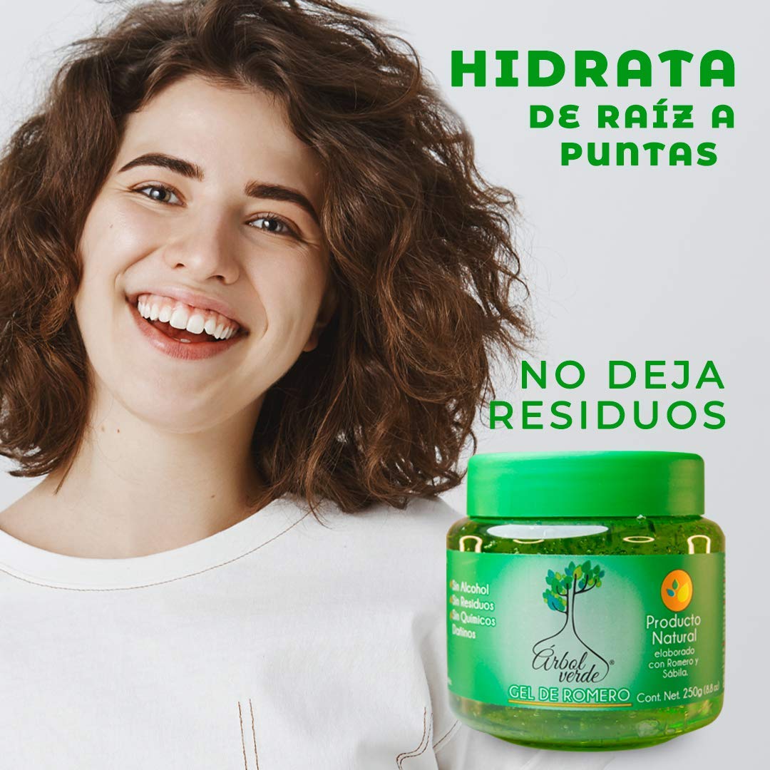 Arbol Verde Natural Linseed and Rosemary Gel for Curly Hair, 2-Pack, 500g,   -Free