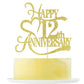 Yetxel Gold Glitter Cake Topper - 12th Anniversary Party Decoration - Paper - 12th Birthday Decorations